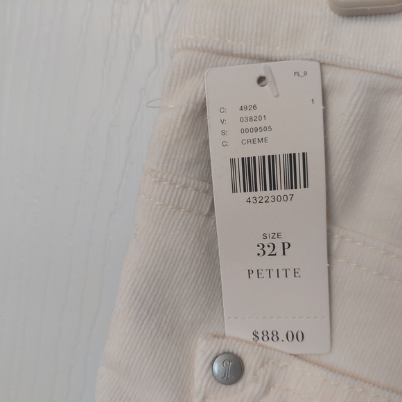 Pilcro and the Letterpress high rise skinny corduroy cream women's size … - Picture 4 of 7